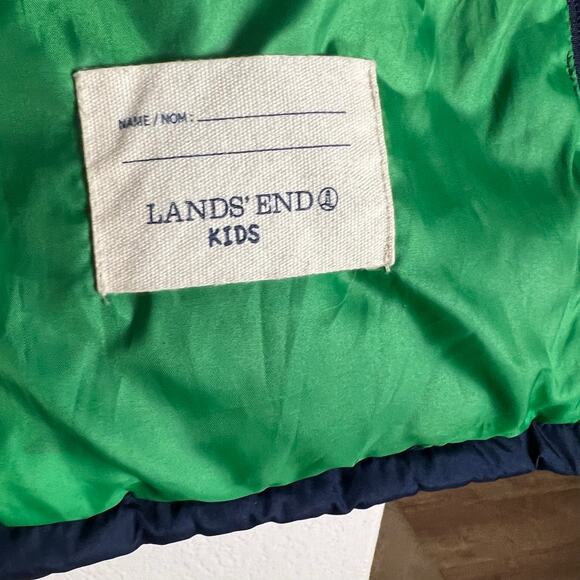 Lands’ End Kids Navy Blue Boy Puffer Sleeveless Vest Size 6 - Picture 9 of 11